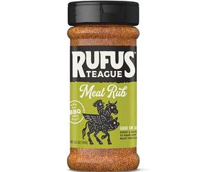 Rufus Teague Meat Rub 184g - Rub BBQ con sal ahumada, chile y azúcar moreno - Para carne y verduras - Regalo para hombres, alternativa al Magic Dust