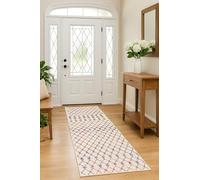 RUG BRANCH Savannah - Alfombra Bohemia de 2 pies x 7 pies (tamaño Exacto: 2 pies 3 Pulgadas x 7 pies) para Interiores, Beige, Azul, Moderna, Entrada, Pasillo, baño y Cocina