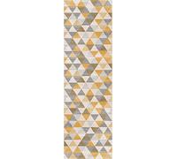 RUG BRANCH Savannah - Alfombra de Pasillo Moderna de Mediados de Siglo, 2 x 17 pies (tamaño Exacto: 2 pies 3 Pulgadas x 17 pies) Color Amarillo Beige, geométrica para Entrada, Pasillo, baño y Cocina