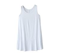 RUGAN Camisones Mujer Algodón Modal Largos Camisón Mujer Tirantes sin Manga Camisones para Mujer Tallas Grandes Camisones Mujer Cuello Redondo Pijamas de Talla Grande (2 ,L)