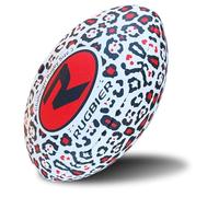 RUGBIER - Balón de Rugby para Niños y Niñas T3 - Balón para Escuela - Iniciación y Entrenamiento - Diseño Exclusivo - Modelo Panther Red