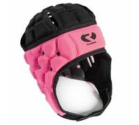Rugbier - Casco de Rugby Profesional Air-Pro - Talla S - Adultos y Jóvenes Unisex - Ajustable - Protector de Cabeza Acolchado - Modelo Rosa/Negro