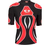 Rugbier - Hombrera de Rugby Profesional para Hombres - Hombrera Rugby Vulcano - Protección de Rugby Acolchada - Categorías Masculinas - Modelo Vulcano Rojo/Negro (XS)