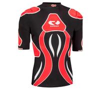 Rugbier - Hombrera de Rugby Profesional para Hombres - Hombrera Vulcano - Protección de Rugby Acolchada - Categorías Masculinas - Modelo Vulcano Rojo/Negro. Talla S