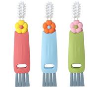 RUGBOL Juego de 3 Cepillos 4 en 1 para Botellas, Limpieza de Espacios Reducidos, Portátil para Hogar y Cocina