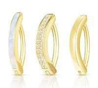 RUGBOL Piercing de ombligo de titanio de acero inoxidable para mujeres y niñas, Metal