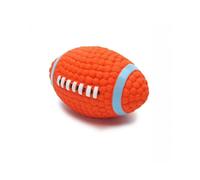 rugby Ball Squeaky Dog Pet Chew Toy 8 X 14cm