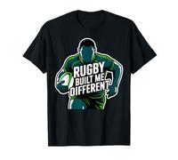 Rugby Built Me Different Rugby diseño Divertido Rugby Camiseta