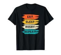Rugby Comer Dormir Rugby Repite Vida Entusiasta Camiseta