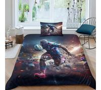Rugby Juego De Ropa De Cama, Atletismo Funda De Edredón Y Funda De Almohada, Hipoalergénico Juego Sábanas De Cama, De Fácil Cuidado, Finura Suave Single（135x200cm）