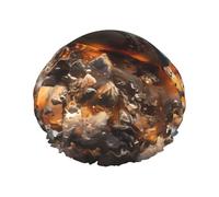 Rugby on Fire Gorro de ducha para mujer, impermeable, reutilizable, con cordón elástico lavable, adecuado para cabello largo y trenzas, ideal para ducharse.