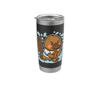 Rugby Ornitorrinco Runner Cartoon Vaso térmico de acero inoxidable de doble pared