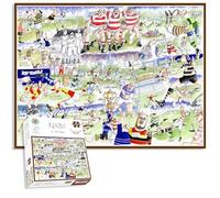 Rugby por Tim Bulmer - Rompecabezas de 1000 Piezas para Adultos, de Gran tamaño con Medidas de 66cm x 50cm. Desafiante de completar Pero Divertido y humorístico.