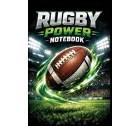 Rugby Power Notebook: Zeszyt w kratkę 6x9 cala • 120 stron • Dla młodzieży 12-18