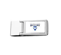 Rugby Scotland Run Art Deco Fashion - Cartera delgada para dinero con clip de acero inoxidable