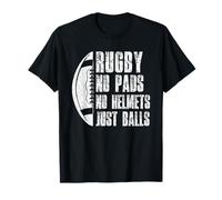 Rugby sin almohadillas, sin cascos, solo pelotas para amantes del rugby Camiseta