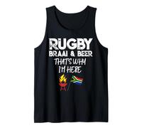 Rugby sudafricano, braai y Cerveza: por qué Estoy aquí es Divertido Camiseta sin Mangas