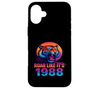 Ruge como si Fuera 1988 Vaporwave Tiger Carcasa para iPhone 16 Plus