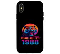 Ruge como si Fuera 1988 Vaporwave Tiger Carcasa para iPhone X/XS