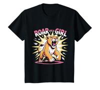 Ruge Como Una Niña Fierce Lioness Empoderment Diseño Camiseta