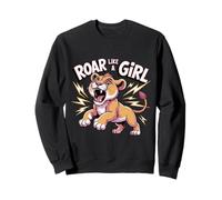 Ruge Como Una Niña Fierce Lioness Empoderment Diseño Sudadera