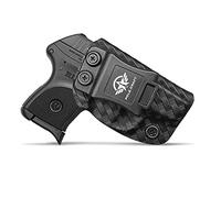 Ruger LCP 380 Holster, IWB Carbon Fiber Kydex Holster for Ruger LCP 380 Concealed Carry - Cintura Interior Transporte Oculto Holster LCP 380 Auto Pistol Gun Pouch Accessories (Weave Black, Right)