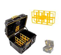 RUGGED TOOLS - Divisor resistente compatible con la caja de carga Dewalt ToughSystem 2.0 de doble puerto, par amarillo