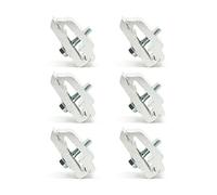 RuggedXL Low Pro - Abrazaderas de montaje de aluminio 1112514, cubierta de camión, tapa, caravana, juego de 6
