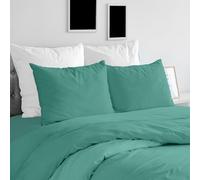 Ruggeri - Juego Completo de Funda nórdica - 100% Puro algodón - Made in Italy - Colección Let's Color! (Matrimonio, Verde)