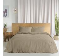 Ruggeri - Juego de Funda nórdica - 100% Puro algodón - Made in Italy - Colección Let's Color! (matrimonial, Pardo)