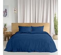 Ruggeri - Juego de Funda nórdica - 100% Puro algodón - Made in Italy - Colección Let's Color! (Matrimonio, Azul)