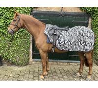 Ruggles Ride On - Sábana de ejercicio de malla para caballo y pony, ligera, transpirable, protección contra moscas (estampado de cebra, pequeña)