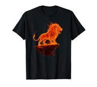 Rugido del León Fuego Arte, Amor Leones Camiseta