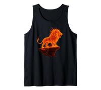 Rugido del León Fuego Arte, Amor Leones Camiseta sin Mangas