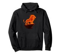Rugido del León Fuego Arte, Amor Leones Sudadera con Capucha
