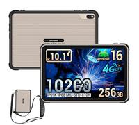 RugKing Pad 2 Pro Tablet Rugerizada Android 16, 10,1 Pulgadas 90Hz, Rugged Tablet 10200mAh, 16GB+256GB/2TB, Cámara 48MP, IP68 Estanca, Ranura 3 Tarjetas, Doble SIM 4G/5G WiFi/GPS/OTG/NFC,Gris