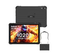 Rugking Pad 2 Pro Tablet Rugerizada Android 16, 16GB RAM + 128GB ROM (TF 2TB), Tablet Indestructible de 10,1" HD+, eSIM, Batería 10200mAh 48MP, IP68/IP69K, NFC/GPS, Ideal para Trabajo y Exterior Negro