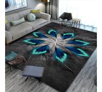 RUGMRZ Alfombra Acolchada Infantil Geometría Simple Moderna, abstracción Antideslizante y decoración Lavable Alfombras Comedor Negro Habitaciones De Dormitorio Matrimonio Tapete Sala Dormitorio50x80C