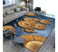 RUGMRZ Alfombra Antideslizante Geometría Simple Moderna, abstracción y decoración Lavable Home Negro The Déco Juegos Dormitorio Alfombras Dormitorios120x180CM