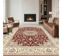 RUGMRZ Alfombra Antideslizante Suelo A Medida 100x200cm,Rojo,Estilo Persa para Quarto Criança,Niña Habitacion,Pie De Cama