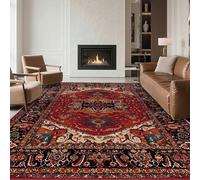 RUGMRZ Alfombra Antideslizante Suelo A Medida 160x200cm,Rojo,Estilo Persa para Quarto Criança,Infantil Habitacion,Salon