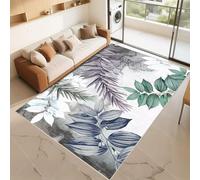 RUGMRZ Alfombra Comedor Que Se Pueden Fregar Verde Grisáceo 200x300cm Grandes El Moderno patrón de Hojas se Utiliza Junto a la Cama del Dormitorio de la Sala de Estar