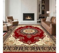 RUGMRZ Alfombra de Salon A Medida 100x160cm,Rojo,Estilo Persa para Habitacion Niña,Dormitorio,Quarto Criança