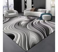 RUGMRZ Alfombra Grande Geometría Simple Moderna, abstracción Antideslizante y decoración Lavable Habitacion Gris Rectangular Alfombras Pasillo The Home Déco Baratas180x280CM