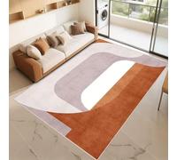 RUGMRZ Alfombra Habitacion Bebe Que Se Pueden Fregar Marrón Rojizo 140x220cm, Personalizadas Patrones geométricos Modernos para dormitorios de Sala Estar