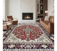 RUGMRZ Alfombra Habitación Matrimonio A Medida 160x200cm,Rojo,Estilo Retro Europeo para Quarto Criança,Vestidor,Debajo del Escritorio