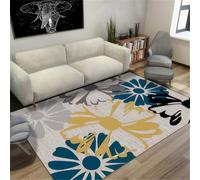 RUGMRZ Alfombra Impermeable Infantil 80x120CM Sofa Salon Gris Alfombras Online Baratas Felpudo Entrada Casa Tapete Sala Decoración del HogarArtes Creativas Lavable Pasillo de Estar Amarillo Azul