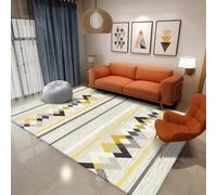 RUGMRZ Alfombra Juegos Bebe Geometría Simple Moderna, abstracción Antideslizante y decoración Lavable Alfombras para Salon Blanco Moqueta Suelo Habitación Abitacion Niños180x250CM