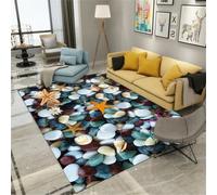 RUGMRZ Alfombra Mesa Recibidor 200x250CM Alfombras Habitacion Bebe Azul Actividades para Bebes Protectora Silla Oficina De Juegos Salon Lavables En La