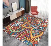 RUGMRZ Alfombra Oficina Geometría Simple Moderna, abstracción Antideslizante y decoración Lavable para Bebes Multicolor Habitación Alfombras Pelo Corto Salon Infantil Niño del Piso160x230CM